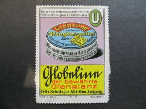 A4P4F58 Reklamemarke Globus mint no gum