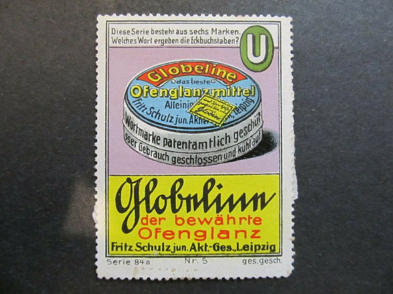 A4P4F58 Reklamemarke Globus mint no gum