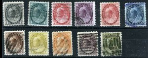 CANADA Sc 74 - 84 Used Victoria Numeral Definative Set