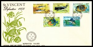 St Vincent 410,414,417,422,423a Fish U/A FDC