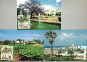 Israel 2003 Centenary Of Villages Maximum Cards Architecture 