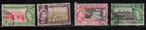 MONTSERRAT Scott # 137-9, 141 Used - QEII & Various Scenes