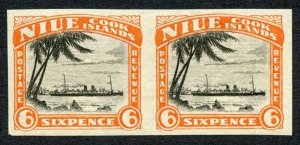 Niue SG60 6d IMPERF Gummed paper U/M