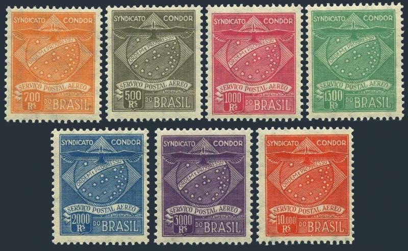 Brazil 1LC1-1LC7,MNH,mi C1-C7,MNH Condor Syndicate,1927.Southern Cross.condor