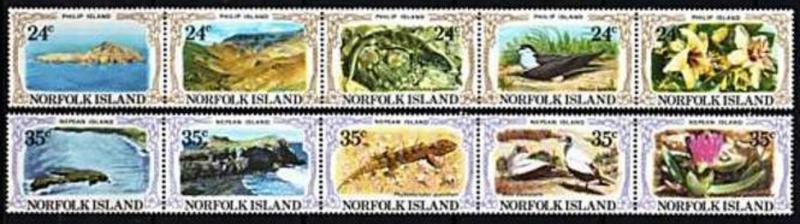 1982 Norfolk Island Scott 288-9 Views of Islands MNH