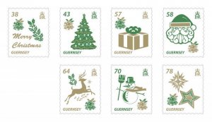 Guernsey UK 2016 Merry Christmas and Happy New Year ! set of 7 stamps MNH