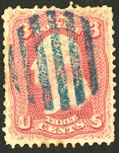 U.S. #64 USED BLUE CANCEL