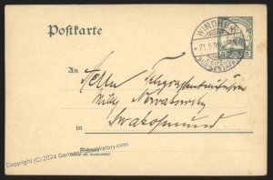 Germany 1909 SW Africa WINDHUK  DSWA Postal Cover 113245
