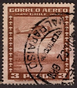 1945, Chile 3P, Used, Sc C101