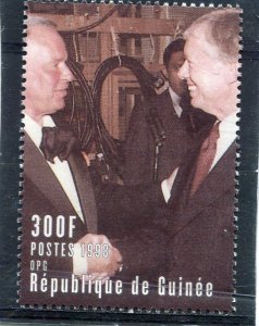 Guinea 1998 FRANK SINATRA & JIMMY CARTER 1 value Perforated Mint (NH)