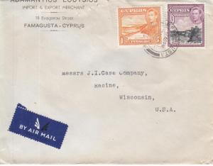 1948, Famagusta, Cyprus to Racine, WI, Airmail (24013)