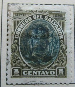 A6P37F93 Salvador 1895 1c used-