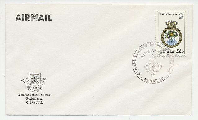 Cover / Postmark Gibraltar 1988 Scouting