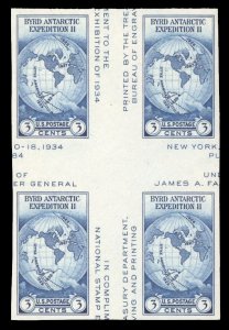 United States, 1930-Present #768 Cat$20, 1935 3c dark blue, cross gutter bloc...