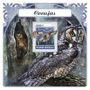 Guinea-Bissau - 2017 Owls - Stamp Souvenir Sheet - GB17602b