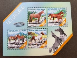 Niger Year Of The Horse 2014 Chinese Lunar Painting Zodiac (ms MNH *odd *unusual