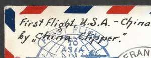 Doyle's_Stamps: USA to China Yankee Clipper First Flight Cover 1937