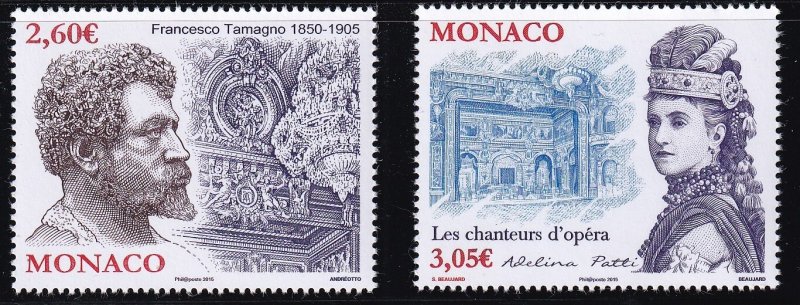 Monaco 2015 - Opera Singers  MNH  Single  # 2816-2817