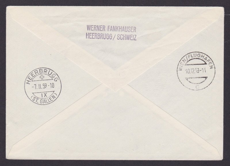 AUSTRIA 1958, Air mail Cover to USS Nautilus Atom submarine