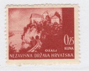 Croatia 1941 Pictorial Designs 25b MH* Stamp A19P11F608-