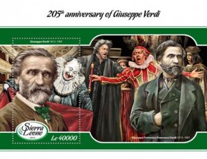 Sierra Leone - 2018 Giuseppe Verdi - Stamp Souvenir Sheet - SRL18013b