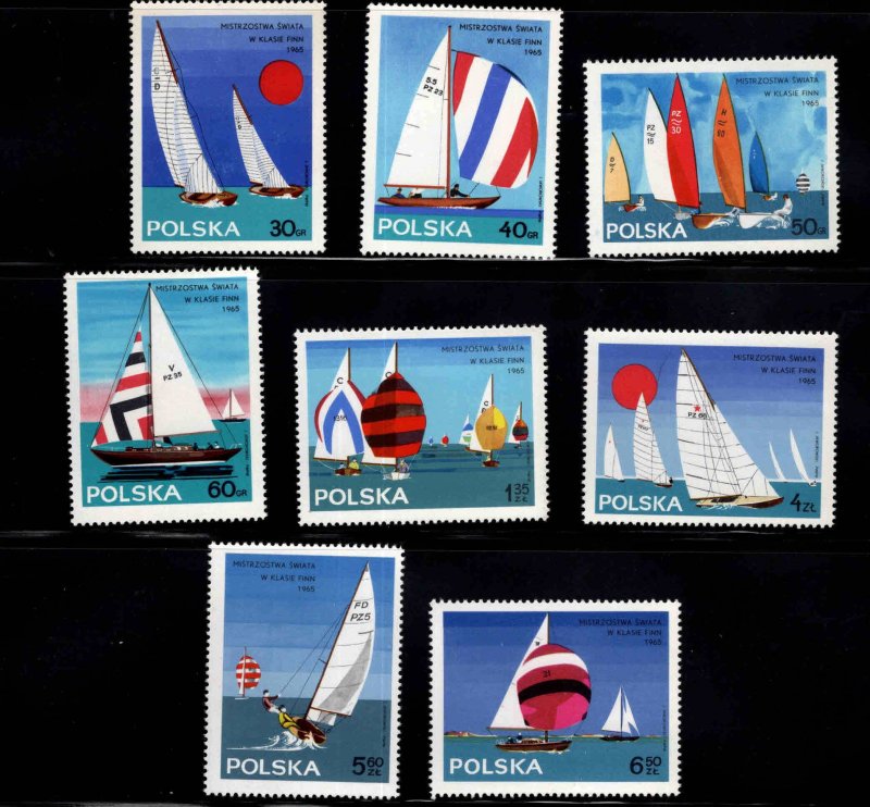 Poland Scott 1324-1331 MNH** Sailboat stamp set