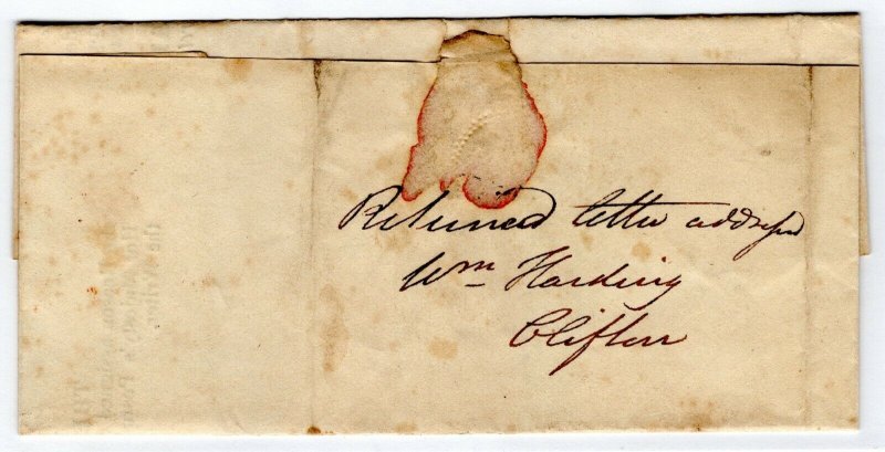 GB Cover Official *DEAD LETTER-OFFICE* Returned Paid Letter London 1845 PE93 