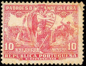 Portugal Sc RA9 F-VF Mint NO GUM 1924 Muse of History with Tablet-See Descript