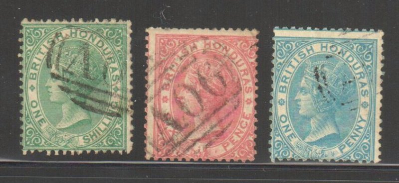 British Honduras #1-3 USED C$412,00