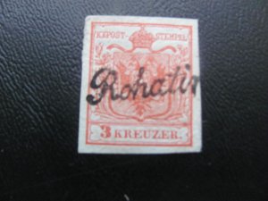 AUSTRIA 1850 USED SC 3a RIBBED PAPER XF (160)