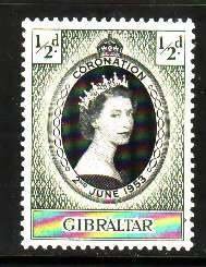Gibraltar-Sc#131- id16-unused NH QEII Coronation set-any rainbo