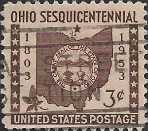 # 1018 USED OHIO STATEHOOD 150TH ANNIV