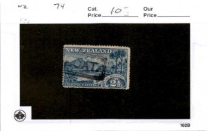 New Zealand, Postage Stamp, #74 Used, 1898 Lake Wakatipu (AI)