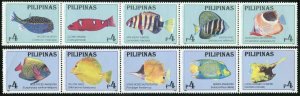 Philippines 2410-11,2412-13,2412-13e,MNH. Aquarium Fish.