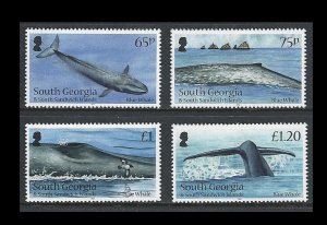 South Georgia 455-458 Blue Whales MNH