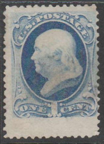 U.S. Scott #145 Franklin Stamp - Used Single - Margin Single