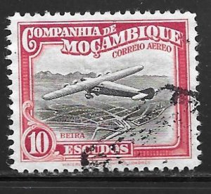 Mozambique Company C2: 10c Airplane over Beira, used, VF