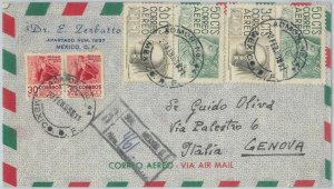 81643 -  MEXICO  -  POSTAL HISTORY -  Registered  COVER  to FRANCE  1953
