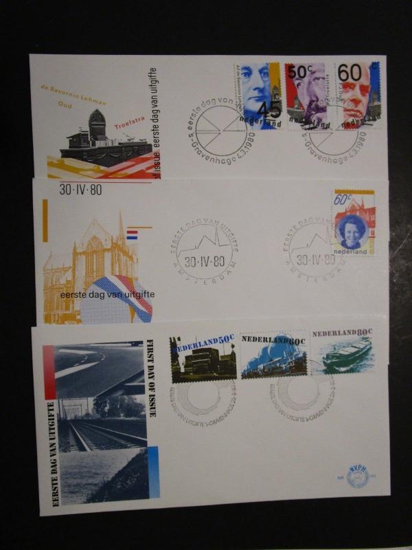 Netherlands 5 NVPH 1970s / 1980s First Day Covers - M39