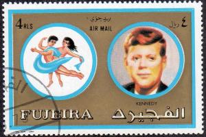 Fujeira sw1533 - Cto - 4r Zodiac / John F. Kennedy (1973) (cv $5.90)