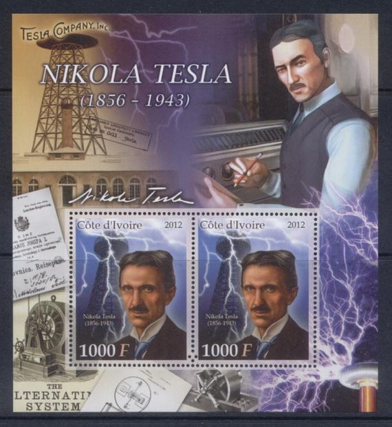 IVORY COAST SHEET NIKOLA TESLA INVENTORS