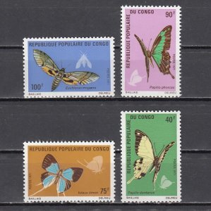 Congo Rep., Scott cat. 258-261 only. Butterflies issue missing Low value. ^