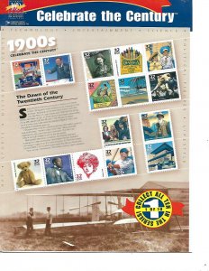 US Stamps/Postage/Sheets Sc #3182-91 Celeb Century complete MNH F-VF OG FV$48.90 415645155372