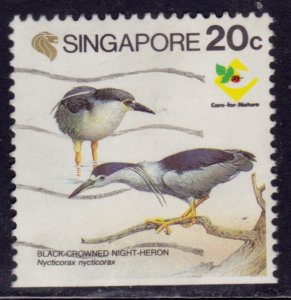 Singapore, 1994, Night Heron, 20c used