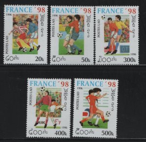 LAOS, 1268-1272, MNH, 1996, SOCCER