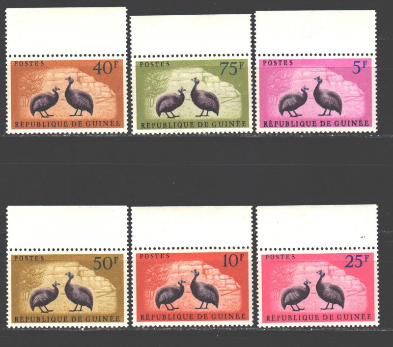 Guinea. 1961. 80-85. Birds fauna. MNH.