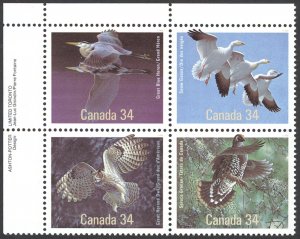 Canada Sc# 1098a MNH PB UL 1986 34c Birds