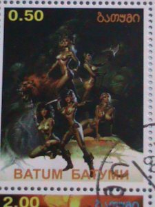 ​BATUM STAMP 1999 -FAMOUS ART PAINTING-CTO-NH STAMP SHEET #2