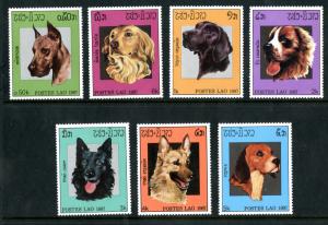 LAOS 774-80 MNH SCV $4.55 BIN $2.50 DOGS