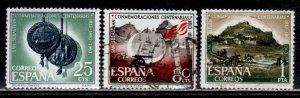 Spain #1177-79 ~ Cplt Set 3 ~ San Sebastin 150th Anniv  ~ Used, MX Cond  (1963)